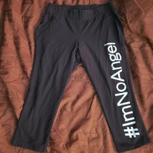 EUC Livi Brand "I'm no angel" capri leggings"